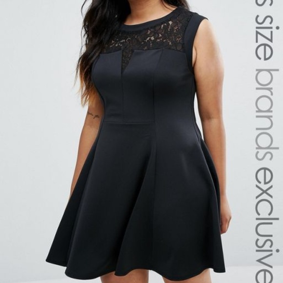 new look lace skater dress